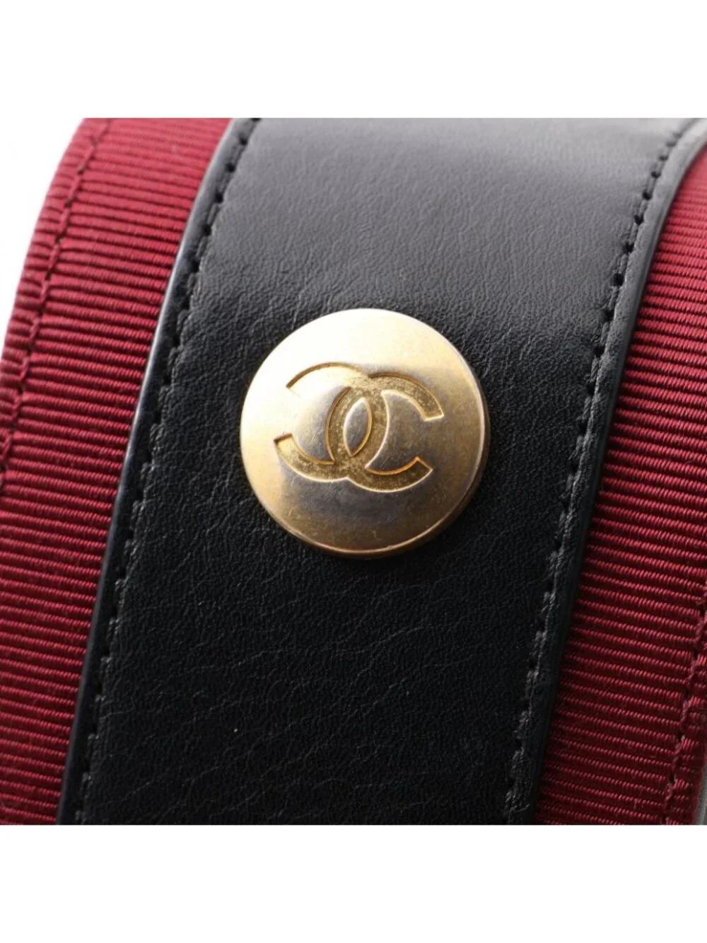 Chanel Shoulder Bag Quilted Black Leather Canvas